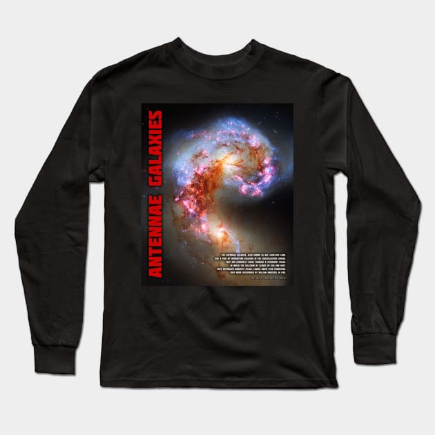 Antennae Galaxies #2 Long Sleeve T-Shirt by headrubble